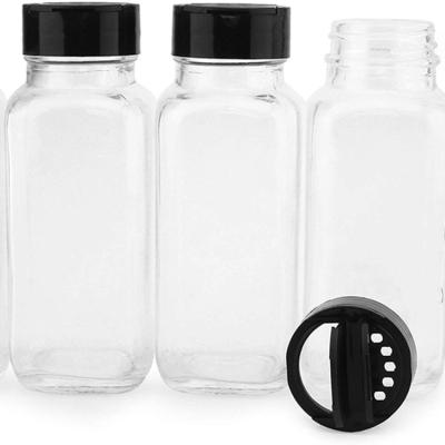 China Viable French Square Spice 8oz Shaker Glass Jars for sale