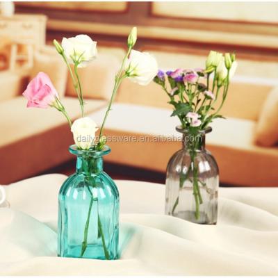 China Clear Murano Glass Vase LOGO Flower Design Stained Glass Flower Vase for sale