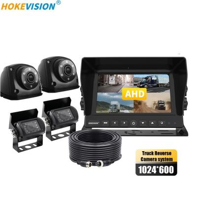 China Sunshade design around factory 1CH 2CH 3CH 4CH 7inch 9inch IPS screen slot car dvr truck wired camera system with monitor for semi truck for sale