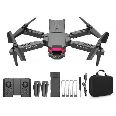 China Model F190 Mini Drone With Camera 4k 100m Wifi Real Image Transmission One Key Remote Control Take Off Quadcopter Drones for sale