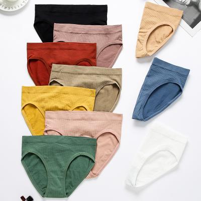 China 2111 Antibacterial Women's Seamless Underwear Low Waist Briefs Ladies Underwear Panties Cotton Women Seamless Brief for sale