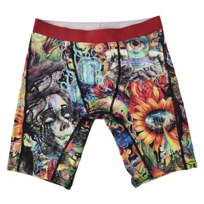 China New OEM Sports Men's Underwear Antibacterial Custom Polyester Soft Print Briefs Plus Size Quick Dry Boxer Briefs Mens for sale