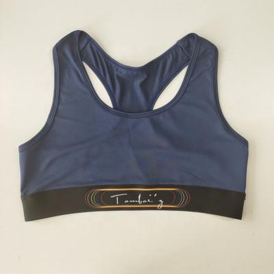 China OEM antibacterial custom color extremely fit sports bra spandex fabric crop top empty sale many styles of sports bras for sale