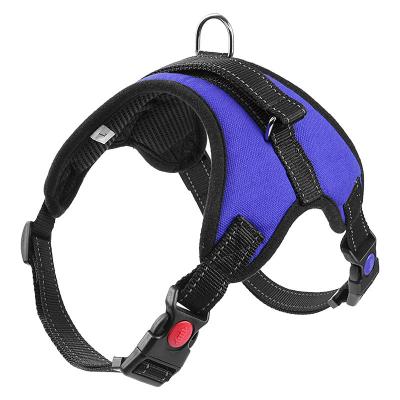 China Custom Wholesale Reflective Breathable Mesh Nylon Dog Walking Pet Chest Strap With Leash Harness Dog Chest Strap for sale