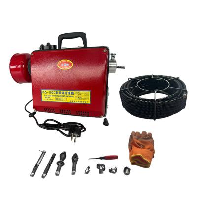 China Sustainable High Power Sanitary Dredge Unclogging Cleaner Red Electric Drain Cleaning Machine For Sale for sale