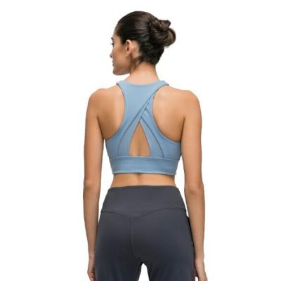 China Custom logo high quality ladies fitness yoga sports bra crop top antibacterial for sale