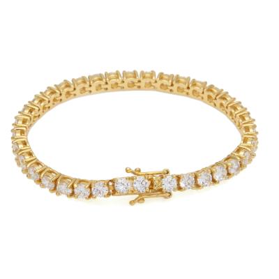 China Hip Hop CLASSIC Jewelry Single Row Zircon Footchain Personalized Full Diamond Jewelry Gold Anklets Wholesale for sale