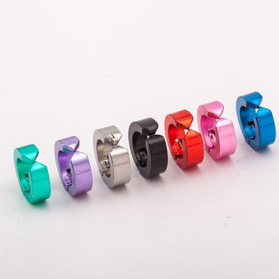 China HipHop Fashion Titanium Steel Ear Clip Without Pierced Ear Clip Men And Women's Earrings Wholesale for sale