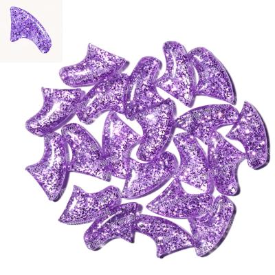 China New Viable Fashion100pcs Amazon Lavender Glitter Color Cat Claw Caps Cat Nail Caps Pet Nail Protector with Free Glue and Applicator for sale