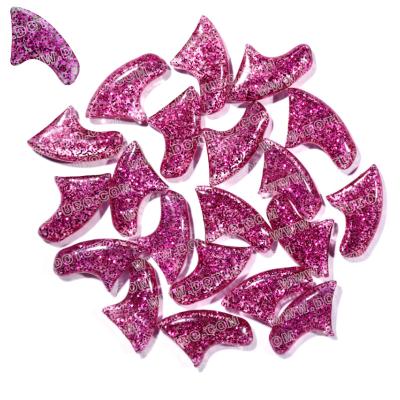 China Viable Soft Silicone 100PCS Pink Glitter Color Cat Nail Amazon Covers Cat Nail Covers Cat Claw Caps With Free Glue And Applicator 4size for sale