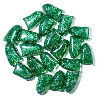 China New Viable Color Green Glitter Dog Nail Covers Pet Claw Protector Variety Color Available With Free Adhesive Glue 6 Sizes for sale