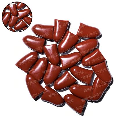 China Hot Selling 100PCS Viable Coffee Color Fashionable Colorful Amazon Dog Soft Nail Covers Dog Claw Caps With Free Glue And Applicator Size 6 for sale