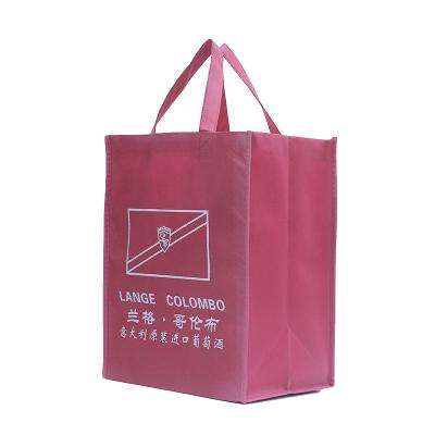 China Modern Popular Portable Gift Handled Bags Non Woven Luxurious Recycled Non Woven Bag for sale