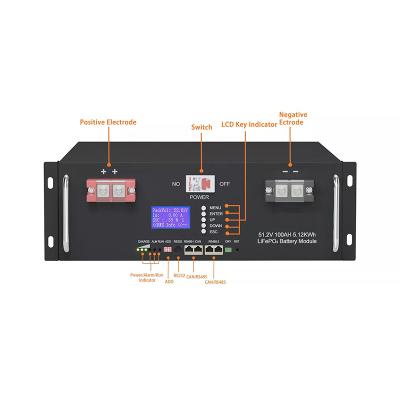 China Modular LifePo4 Lithium Iron Battery 48V 100Ah 5KWh 200Ah 10KWh Home Solar Power Energy Storage System Bms Akku Lithium Ion Battery Pack for sale