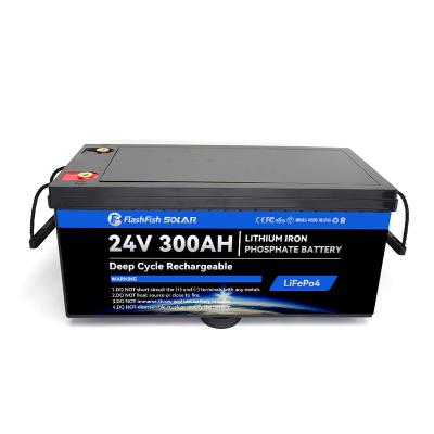 China Deep Cycle 24V 280Ah 300Ah 400Ah Ip68 Lithium Lifepo4 Lithium Iron Battery Waterproof Yacht Ion Battery Pack For Boat Usv Solar System for sale