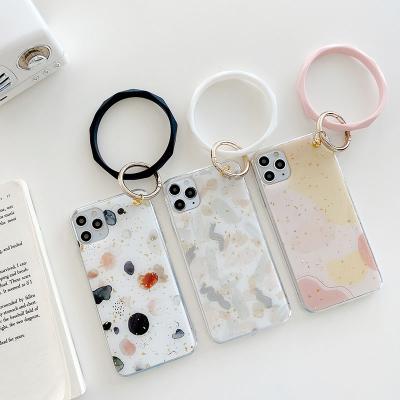 China Small Floral Luxury Shiny Hybrid Case Male/Female PC TPU Case Phone Cover & Strap Holders For iPhone 11/11 Pro/11 Pro Max for sale