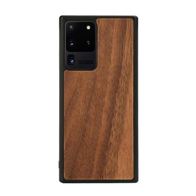 China New Design Cherry Walnut Wooden Cases With Forged Carbon Fiber Phone Back Cover Case For iphone 11/12 for sale