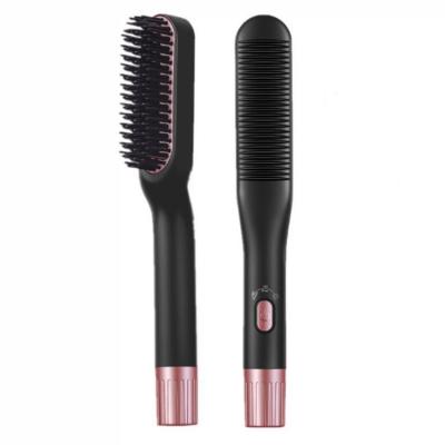 China AIFREE Battery Operated Hair Tools Fast Heating Beard Straightening Mini Mens Hair Brush Electric Hot Comb for sale