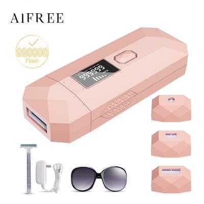 China AIFREE Safety Home Use IPL Hair Removal 9999999 Flash 3 in 1 IPL Hair Removal Device Laser IPL Glass Hair Remover for sale