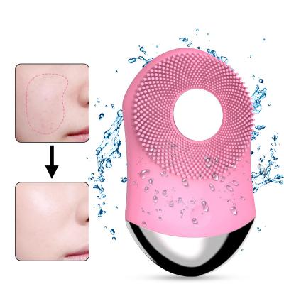 China AIFREE Acne Treatment Cleansing Sweeps Silicone Facial Beauty Cleanser Healthy Electric Ultrasonic Facial Brush for sale