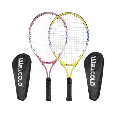 China Wellcold Wood Wholesale High Quality Carbon Tennis Racket Aluminum T-Joint Head Training For Sports for sale