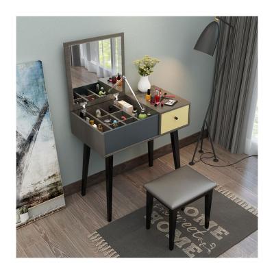 China OTHER good quality hot sale wooden dressing table with cushion and organizer mirror for sale