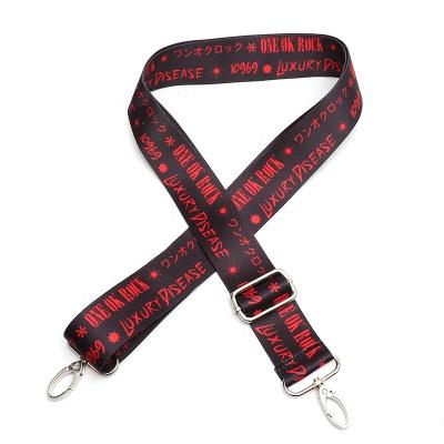 China Imitation Nylon For Cell Phone Case Sublimation Printed Logo Shoulder Lanyard Bag Strap Belt Woven Neck Crossbody Polyester for sale