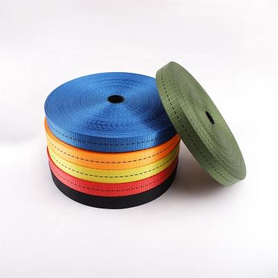 China High Tenacity Ratchet Webbing Ties Lashing Nylon Cargo Sling Polyester Webbing Binding Band for sale