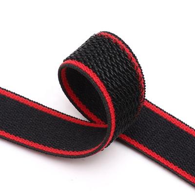 China Fitness Jacquard Nylon Webbing Hook Strap Elastic Elastic Garment Woven Band for Cloth for sale