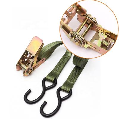 China Hot Selling Polyester Ratchet Ties S Hook With Safety Cargo Hooks for sale