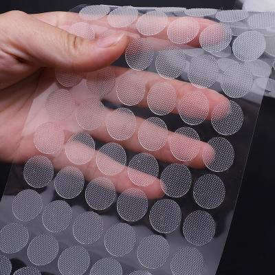 China Hook and Loop Dots Self Adhesive Round Hook and Loop Dots 10/15/20/25mm Clear Viable Tape Tie Hook Dots for sale