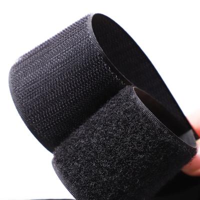 China Durable Nylon/Polyester Hook And Loop Tape Saw On Hook Loop Fastener Strap Tape For Clothes Shoes for sale