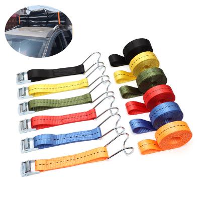 China Custom Polyester 1inch 25mm Small Ratchet Tie Down Tie Down 4pcs With Hook For Cargo Check for sale