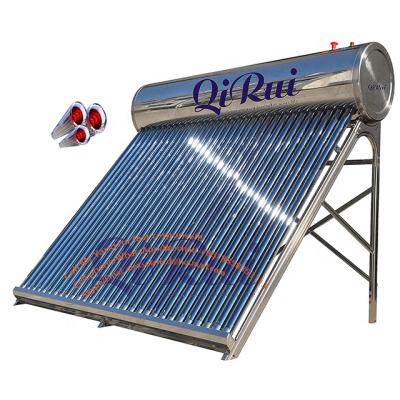 China Outdoor CE Approved 50L-500L High Efficiency Non-pressurized Stainless Steel Solar Water Heater for sale