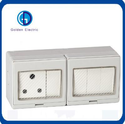 China South Africa Wall Mounted IP55 4gang Switch 1gang Socket Switch Socket Rated Current 13A for sale