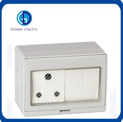 China PC Panel and Copper Silver Alloy Inside IP55 South Africa 2gang Switch 1gang Socket for sale