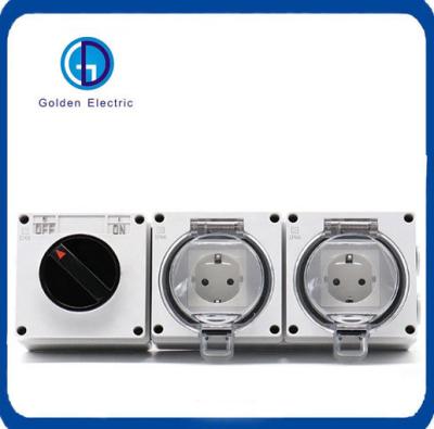 China 1gang Switch 2ghang EU Socket with USB Function Waterproof Wall Switch and Socket for sale