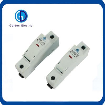 China Solar PV Control Fuse Holder DC 1000V 1p 10A 16A 20A 25A 32A Electric Ceramic Cylinder Fuse Link with Indicator for sale