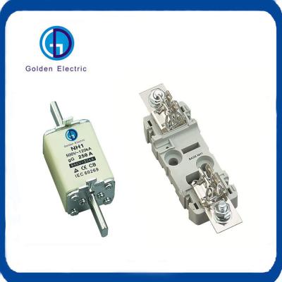 China 125A/160A/250A/400A/630A Operatieklasse Gg Fuse Block Link AC Fuse Base Fuse Holder met 500V HRC Fuse Link Te koop