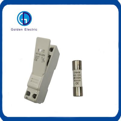 China Rated Voltage AC 690V 1p N Fuse And Fuse Holder Electrical For PMC 10X38mm for sale