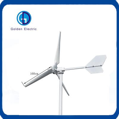 China 3 bladen windturbine generator voor 1kw 2kw 3kw 5kw Vermogen in wisselstroom drie fase Te koop