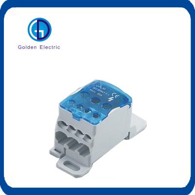 China Brass Cable Connector Power Distribution Bus Bar Terminal Block Box DIN Rail Mounted Terminal for sale