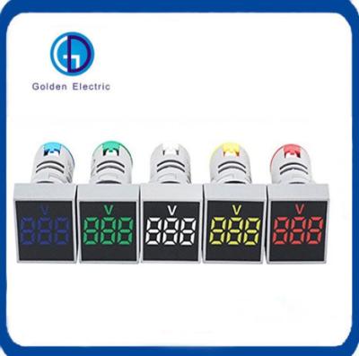 China 0.1 Accuracy Plastic Digital Voltmeter LED Indicator Light Warning Light for AC60-500V for sale