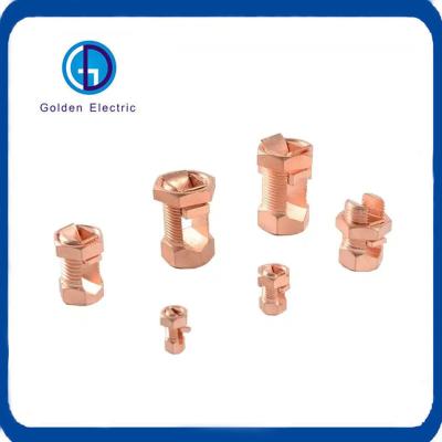 China 25mm2 Copper Split Bolt Connector Customized For Grounding Connection System for sale