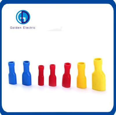 China Fully Insulated Brass Female Lug Terminals with CE Certification Red Blue Yellow for sale