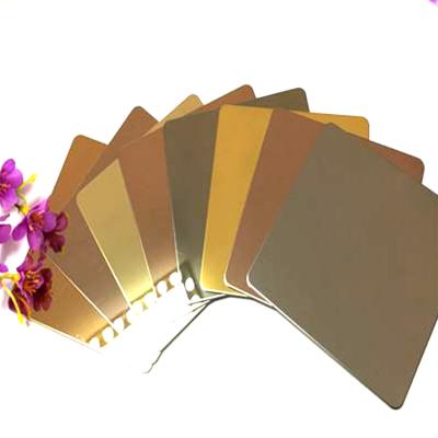 China Construction 304 Sheet Steel Black Gold Color Mirror / Brush Stainless Steel Surface Sheet for sale