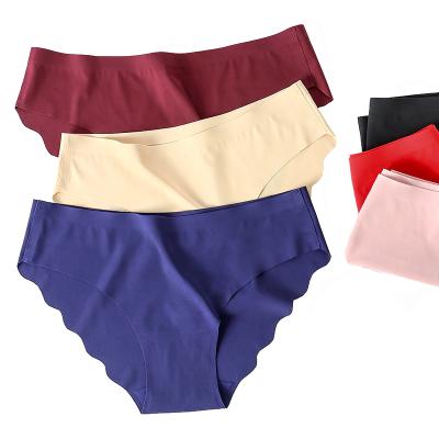 China Wholesale Antibacterial Pink Seamless Panties Women's Lingerie Wear Underwear Panties Plus Size Brief For Ladies XL High Rise Solid Color for sale