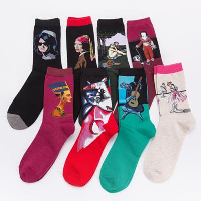 China Funky Happy Fashion Unisex QUICK DRY Cotton Slouch Midi Socks Women School Girl Crew Slouchy Socks Comfy High Quality Cute Novelty for sale