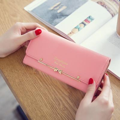 China High Quality Waterproof Cute Cute Student Buckle Luxury Women PU Clips Coin Purses for sale