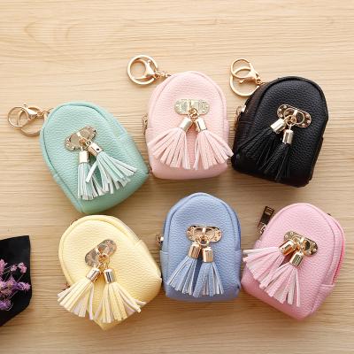 China New Style Ladies Waterproof Korean Tassel Zipper Wallet Student Coin Purse Small Cute Short Wallet for sale